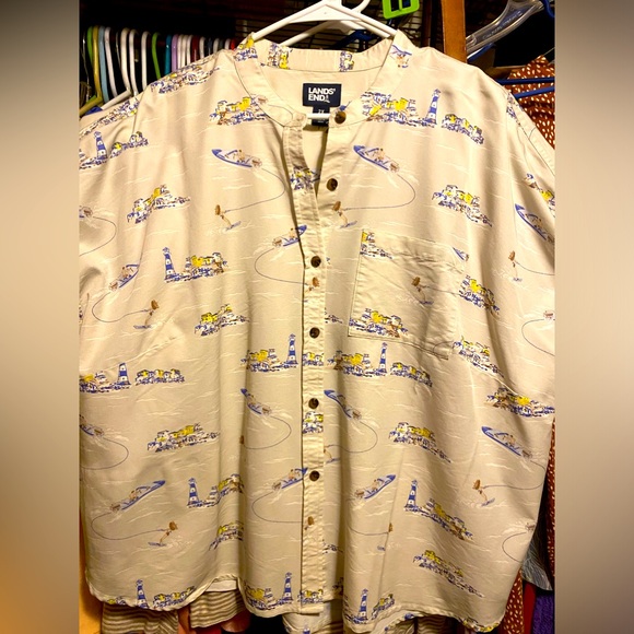 Lands Ens cap sleeve button blouse never worn only washed size 2X - Picture 1 of 6